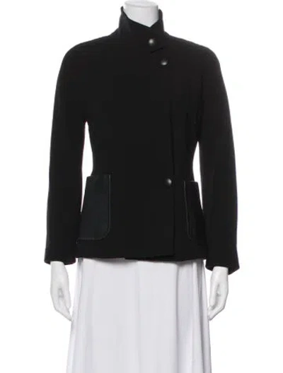 Pre-owned Max Mara Virgin Wool Blazer In Black