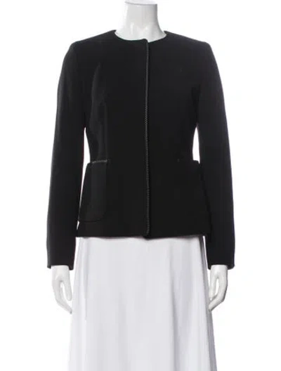 Pre-owned Max Mara Virgin Wool Blazer In Black