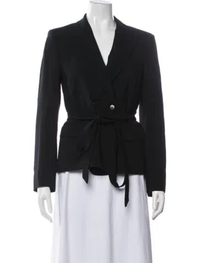 Pre-owned Max Mara Virgin Wool Blazer In Black