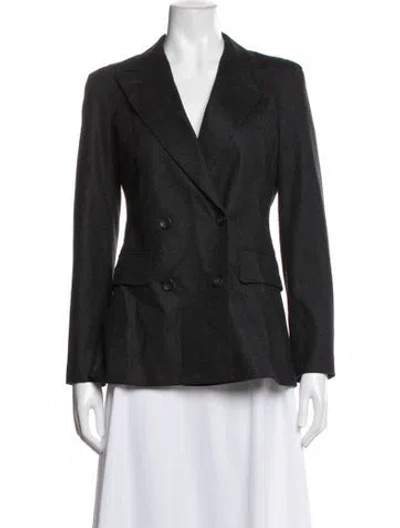Pre-owned Max Mara Virgin Wool Blazer In Black