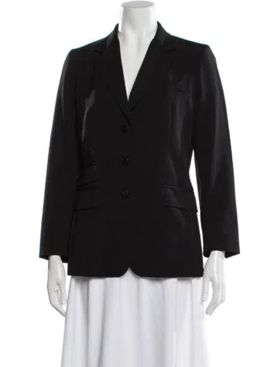 Pre-owned Max Mara Virgin Wool Blazer In Black