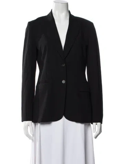 Pre-owned Max Mara Virgin Wool Blazer In Black