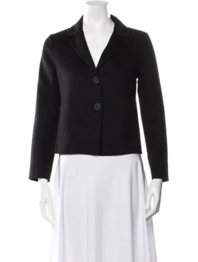 Pre-owned Max Mara Virgin Wool Blazer In Black
