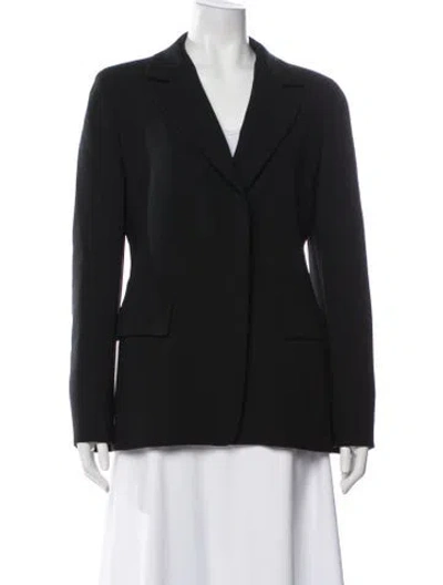 Pre-owned Max Mara Virgin Wool Blazer In Black