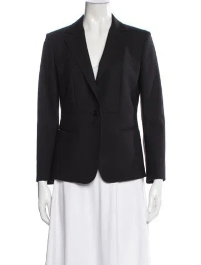 Pre-owned Max Mara Virgin Wool Blazer In Black