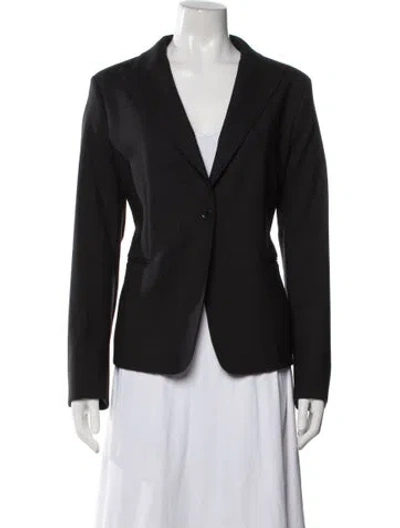 Pre-owned Max Mara Virgin Wool Blazer In Black