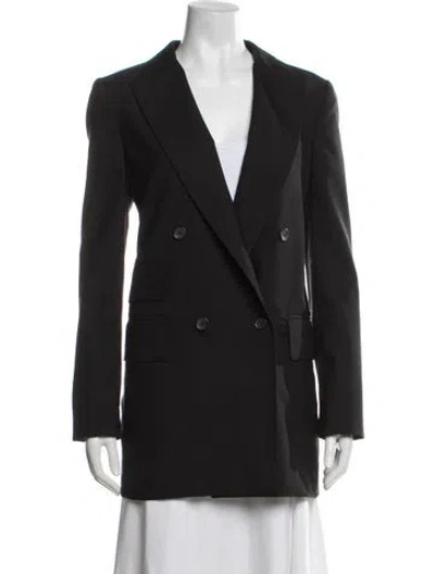 Pre-owned Max Mara Virgin Wool Blazer In Black