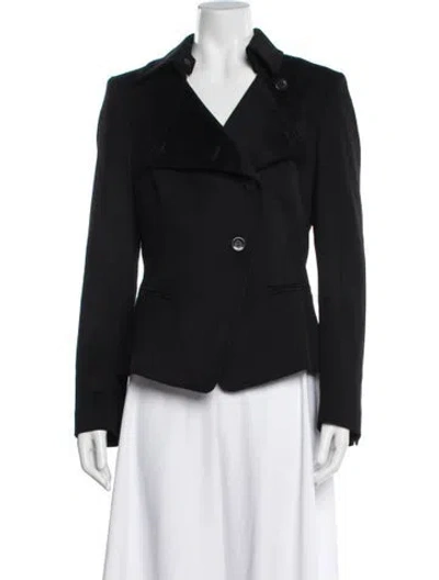 Pre-owned Max Mara Virgin Wool Blazer In Black