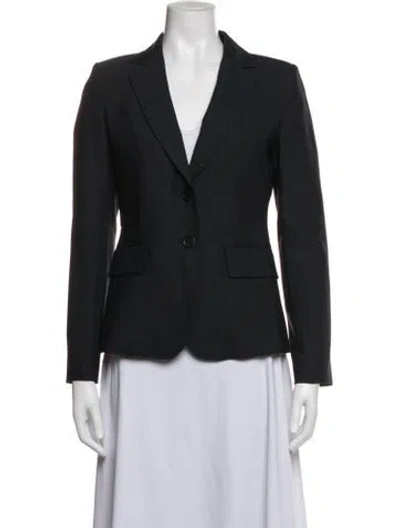 Pre-owned Max Mara Virgin Wool Blazer In Black