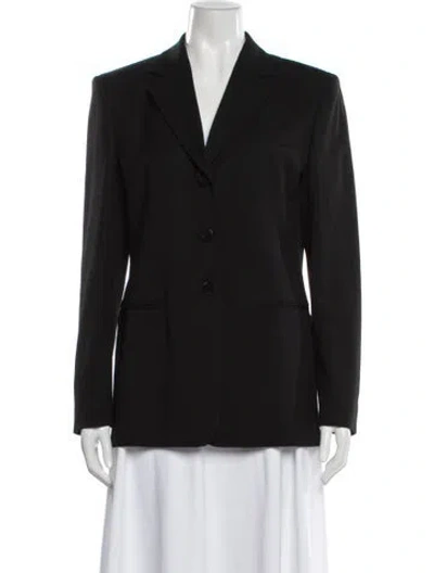 Pre-owned Max Mara Virgin Wool Blazer In Black