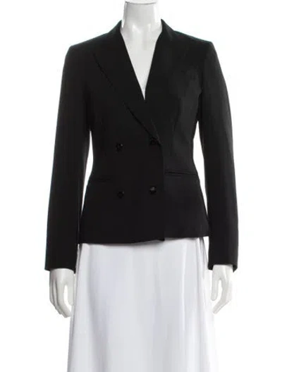 Pre-owned Max Mara Virgin Wool Blazer In Black