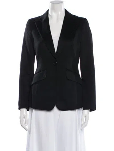 Pre-owned Max Mara Virgin Wool Blazer In Black