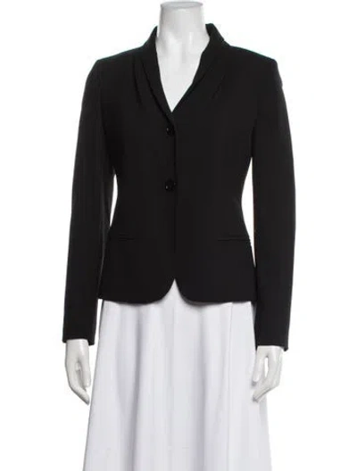 Pre-owned Max Mara Virgin Wool Blazer In Black
