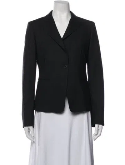 Pre-owned Max Mara Virgin Wool Blazer In Black