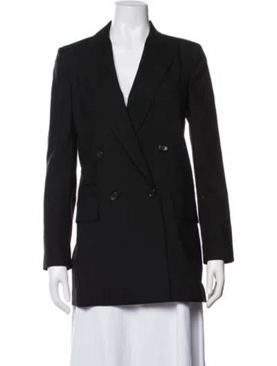 Pre-owned Max Mara Virgin Wool Blazer In Black