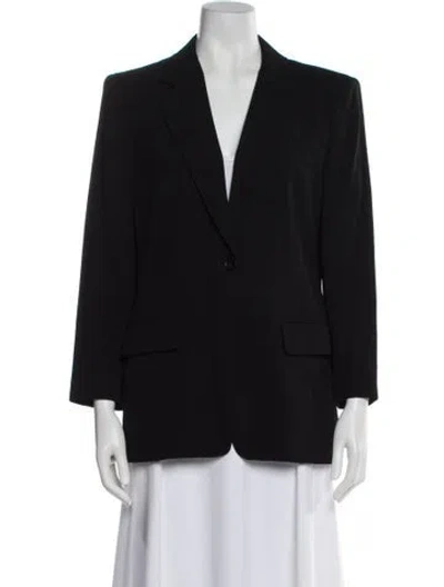 Pre-owned Max Mara Virgin Wool Blazer In Black/grey