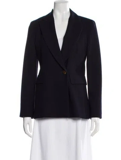 Pre-owned Max Mara Virgin Wool Blazer In Blue