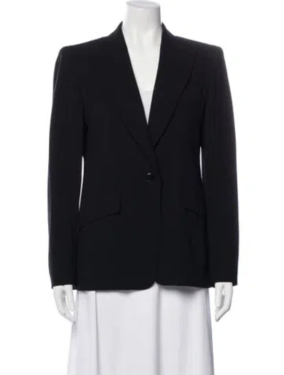 Pre-owned Max Mara Virgin Wool Blazer In Blue