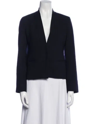 Pre-owned Max Mara Virgin Wool Blazer In Blue