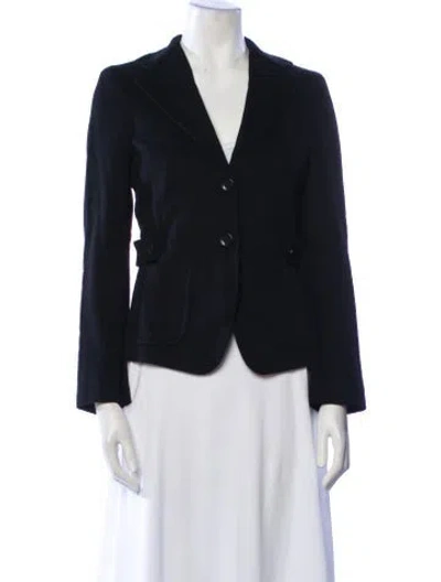 Pre-owned Max Mara Virgin Wool Blazer In Blue