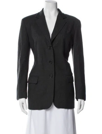 Pre-owned Max Mara Virgin Wool Blazer In Blue