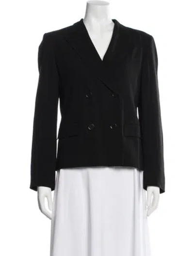 Pre-owned Max Mara Virgin Wool Blazer In Blue