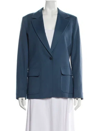 Pre-owned Max Mara Virgin Wool Blazer In Blue