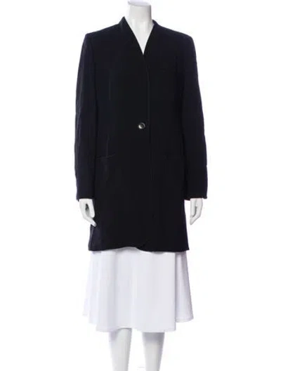 Pre-owned Max Mara Virgin Wool Blazer In Blue