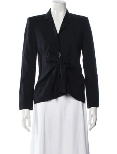 Pre-owned Max Mara Virgin Wool Blazer In Blue