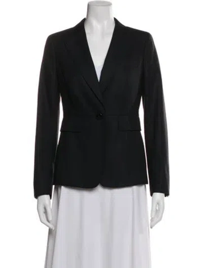 Pre-owned Max Mara Virgin Wool Blazer In Blue