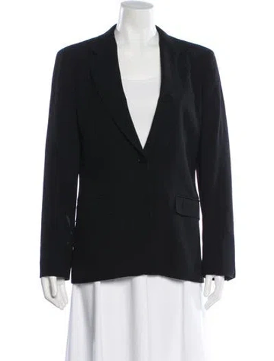 Pre-owned Max Mara Virgin Wool Blazer In Blue
