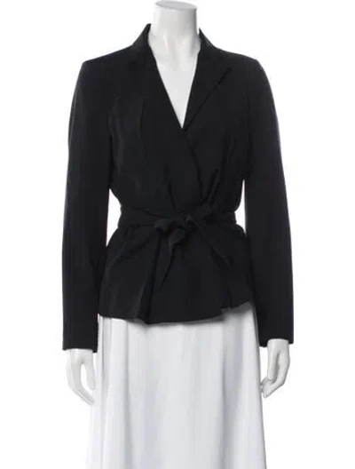 Pre-owned Max Mara Virgin Wool Blazer In Blue