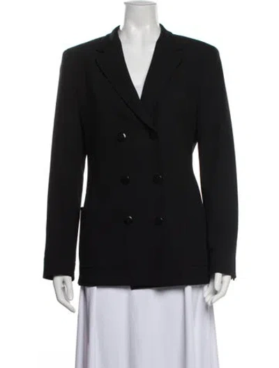 Pre-owned Max Mara Virgin Wool Blazer In Blue