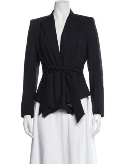 Pre-owned Max Mara Virgin Wool Blazer In Blue