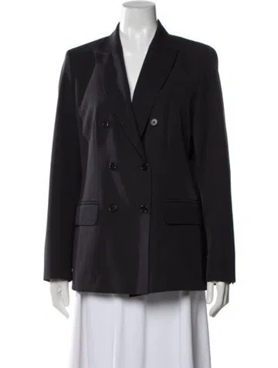 Pre-owned Max Mara Virgin Wool Blazer In Blue