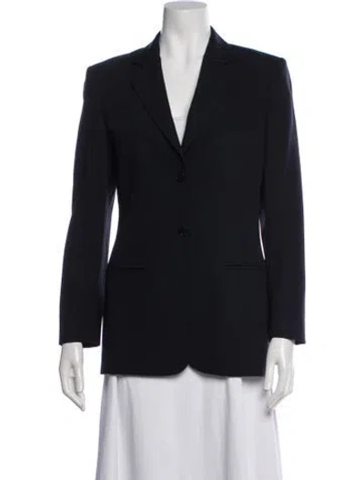 Pre-owned Max Mara Virgin Wool Blazer In Blue