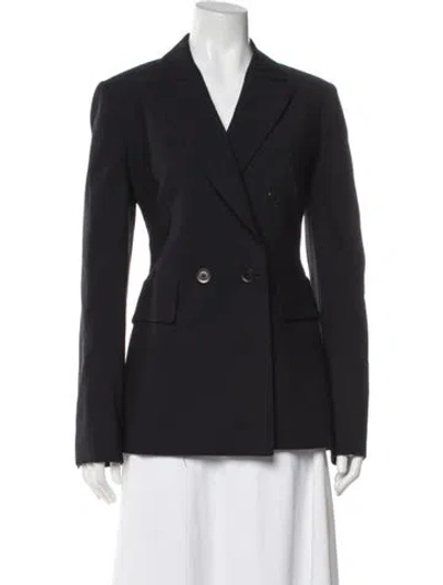 Pre-owned Max Mara Virgin Wool Blazer In Blue