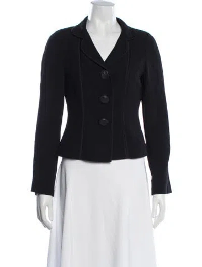 Pre-owned Max Mara Virgin Wool Blazer In Blue