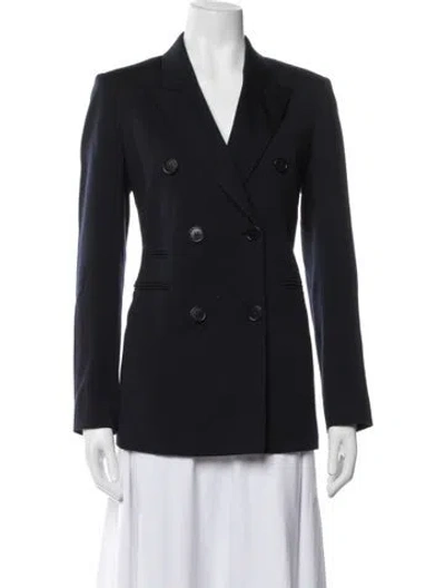 Pre-owned Max Mara Virgin Wool Blazer In Blue