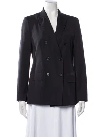 Pre-owned Max Mara Virgin Wool Blazer In Blue