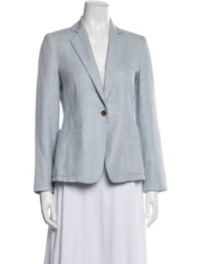 Pre-owned Max Mara Virgin Wool Blazer In Blue