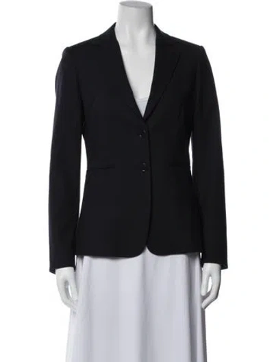 Pre-owned Max Mara Virgin Wool Blazer In Blue