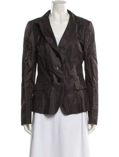 Pre-owned Max Mara Virgin Wool Blazer In Brown