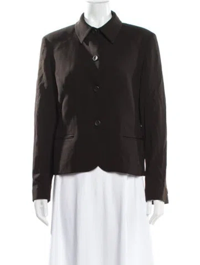 Pre-owned Max Mara Virgin Wool Blazer In Brown