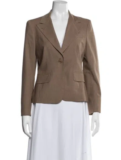 Pre-owned Max Mara Virgin Wool Blazer In Brown