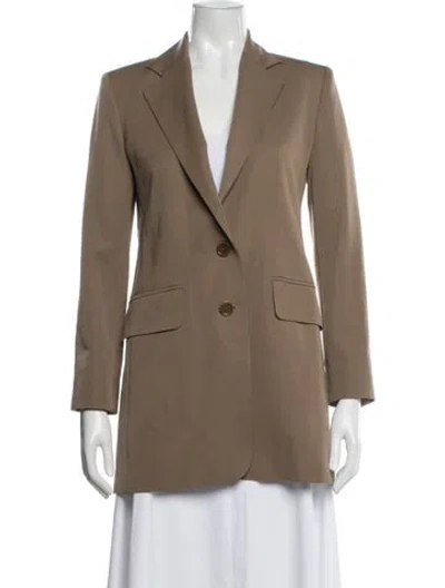 Pre-owned Max Mara Virgin Wool Blazer In Brown