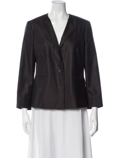 Pre-owned Max Mara Virgin Wool Blazer In Brown