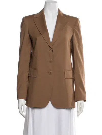 Pre-owned Max Mara Virgin Wool Blazer In Brown