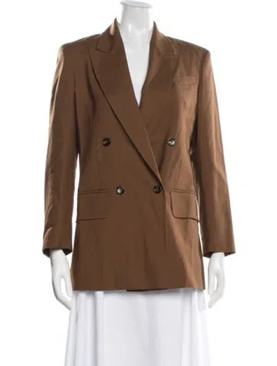 Pre-owned Max Mara Virgin Wool Blazer In Brown