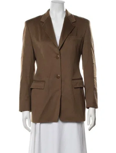Pre-owned Max Mara Virgin Wool Blazer In Brown